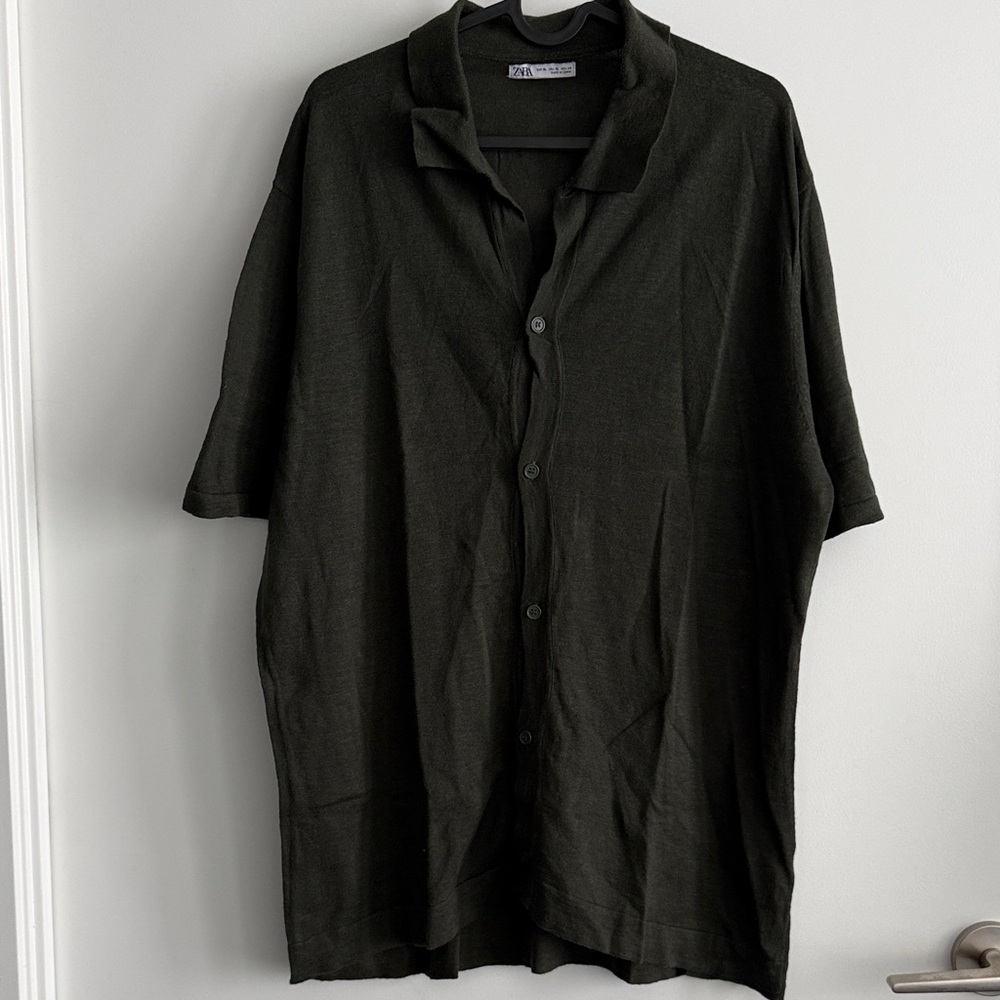Zara Olive Green Knit Top